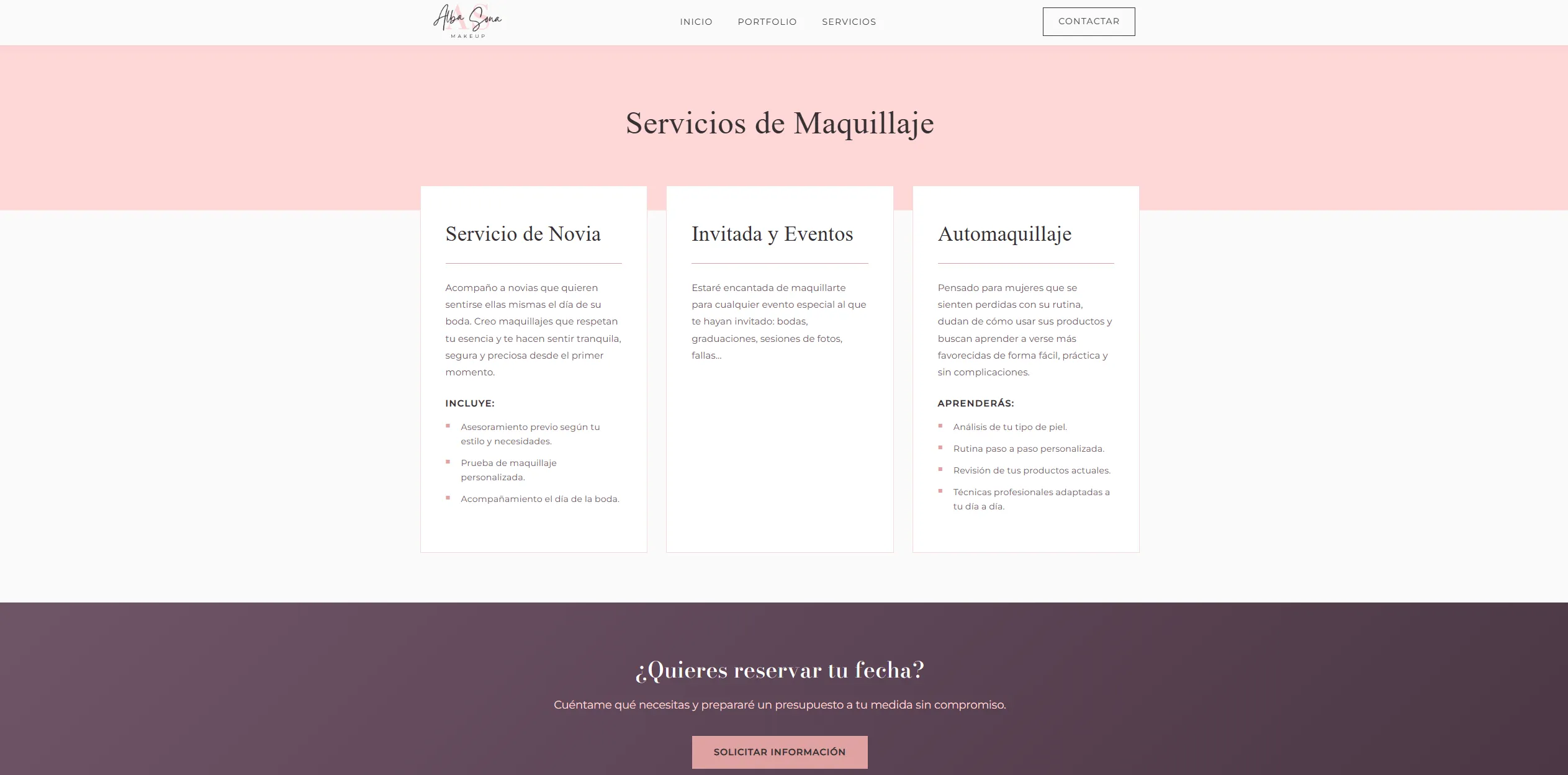Captura del proyecto Portfolio Profesional - Alba Sona