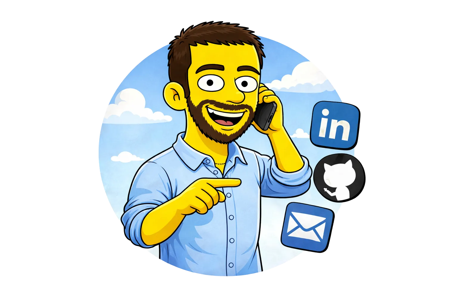 Caricatura para contacto