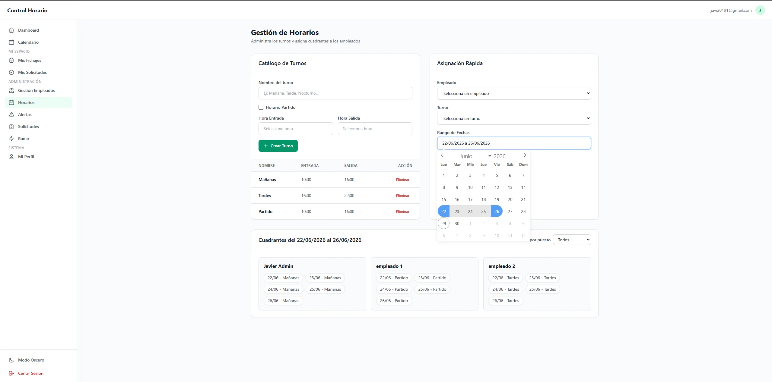 Captura de ERP Multitenant - Control Horario v2.0