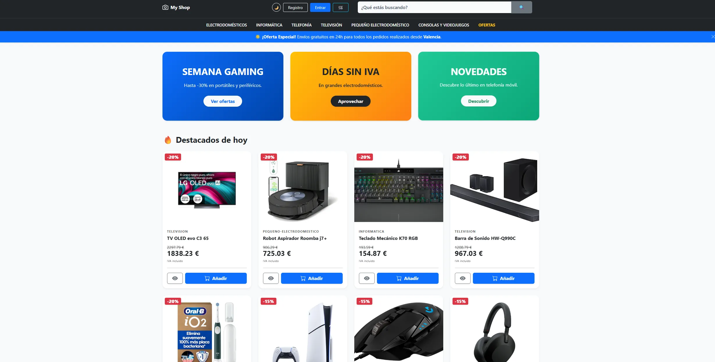 Captura de E-commerce Completo
