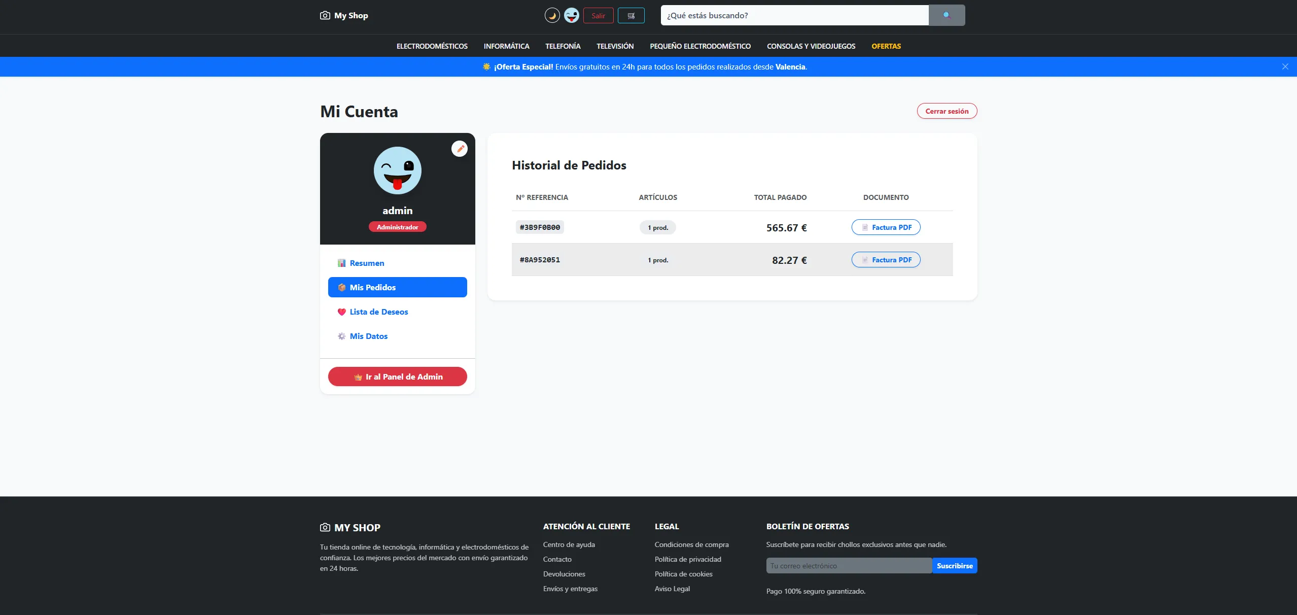 Captura de E-commerce Completo