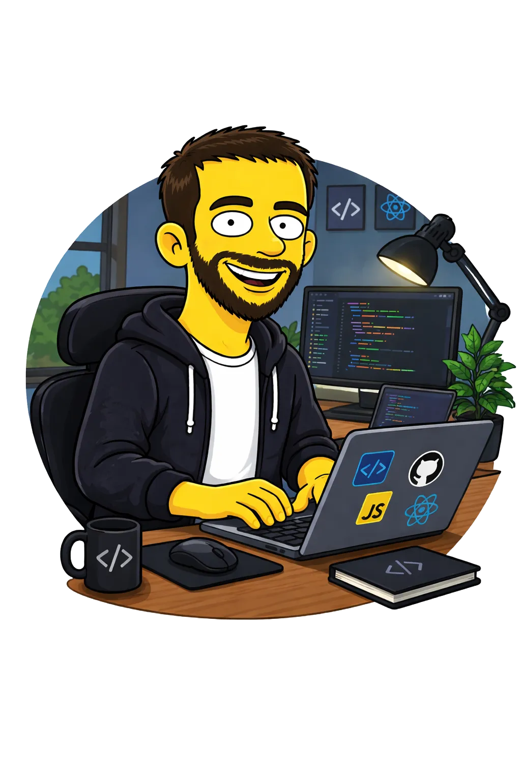 Caricatura programando